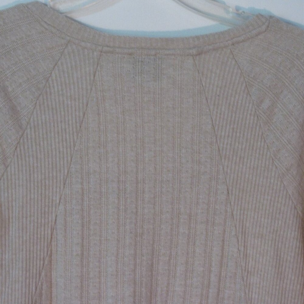 * Como Vintage Sweater XL EUC tan Long Sleeve Ribbed Knit Top Super Soft - Picture 6 of 6